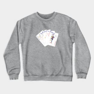 Playing Cards Distressed Joker Hand Crewneck Sweatshirt